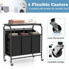 Rolling Laundry Basket Clothes Storage Laundry Hamper-Grey