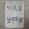3 PCS Modern Breakfast Bar Dining Table and 2 Stools Set Metal Frame UKES