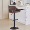 2x Bar Stools Breakfast Comfortable Swivel Gas Lift Kitchen Stool Leather Chairs
