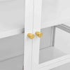 Display Cabinet White 90x40x180 cm Steel and Tempered Glass
