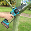 6+8in Mini Cordless Chainsaw 21V Electric One-Hand Saw Wood Cutter UK