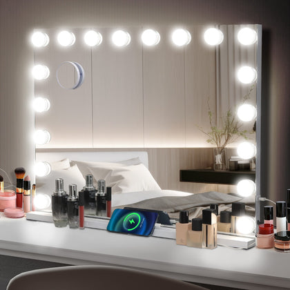 18 LED Bulb Hollywood Makeup Mirror Large 80x62cm Vanity Light Mirror with USB