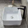 Bathroom Counter Top Ceramic Wash Basin Cloakroom Gloss Sink Rectangular 2 Size