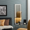 Mirror Jewelry Cabinet Lockable LED Jewelry Armoire Storage Organizer with Light