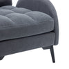 Frosted Velvet Adjustable Armchair Soft Accent Single Sofa Recliner w/Footstool