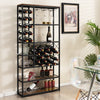 Industrial Floor Wine Rack Freestanding Wine Storage Organizer Shelf Display