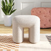 Door-shape Footstool Footrest Upholstery Stool Pouffe Padded Oval Seat Kid Chair
