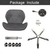 Computer Desk Chair Office Cushioned Chair Chrome Legs Swivel Fabric/PU/Velvet