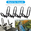 4PC Adjustable J Bars Car Roof Rack Kayak Canoe Carrier Universal H-Duty & Strap