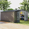 362 cm x 362 cm x 197 cm Garden Tool Shed Organizer-Grey