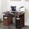 Computer Desk Home Office Workstation with 2 Drawers & Storage Compartments