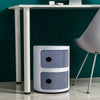 Round ABS Cylinder Cabinet Cupboard Drawer Storage Unit Bathroom Bedroom Stand