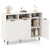 Sideboard Buffet Cabinet Kitchen Storage Cabinet with Shelves White