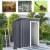 5 x 3ft Garden Shed Galvanised Metal Shed Outdoor Storage Tool Small House Grey