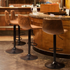 2x Bar Stools Breakfast Comfortable Swivel Gas Lift Kitchen Stool Leather Chairs
