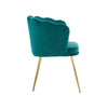 Tub Chair Accent Chair Curved Back Velvet Upholstered Armchair metal Legs Green