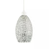 Industrial and Contemporary Twisted Wire Mesh Metal Light Shade in Shiny Silver !