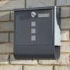 Outdoor Wall Mounted Mailbox Lockable Steel Mail Letter Post Secure Box Postbox