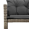 Lechnical Garden Sofa with Table and Cushions L-Shaped Grey Poly B3I3