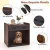 Dog Crate Furniture Indoor Dog Cage Pet House w/ 2 Fabric Drawers