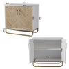 Wooden Sideboard Cabinet Cupboard 2 Doors 2 Shelves Buffet Storage w/Metal Legs