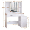 Dressing Table with Adjustable LED Light Vanity Table White Makeup Desk