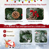 Christmas Hinged Xmas Tree 7 FT w/ 400 LED Lights & 1116 Snowy PVC Tips