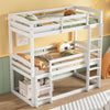 Triple Bunk Beds Kids Children High Sleeper Pine 3FT Single Wooden Bed Frame