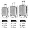 2/3PCS Luggage Set Suitcase ABS Lightweight Trolley Travel Cabin Case 4 Wheel