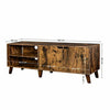 Vintage Retro Tv Cabinet Stand Media Storage Unit Rustic Style Furniture 2 Doors