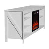 TV Stand Cabinet Unit Table w/ Electric Fireplace Insert Fire Media Heater Flame