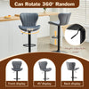 2x 360° Swivel Bar Stools Velvet Gas Lift Chairs Kitchen Pub Chair