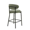 Dusk Mia Set of 4 Barstools - Matte Velvet - Sage Green RRP £298