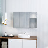 Large Mirror Cabinet with Shelf Storage Bathroom Cupboard Wall Mounted 900x600mm