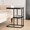 C-Shaped Sofa Side Table Coffee Laptop End Table Living Room Tea Desk with Shelf