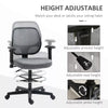 Ergonomic Drafting Chair Tall Office Stand Desk Chair with Foot Ring, Arm, Wheel