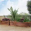 Wood Rectangle Raised Garden Bed Vegetable Elevated Plant Growing Box