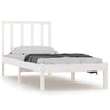 Bed Frame White Solid Wood Pine 90x200 cm