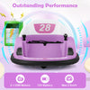 Kids Ride on Bumper Car 12V Electric Bumping Car 360 Degree Spin Pink