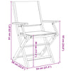 Folding Garden Chairs 8 pcs Blue and White Fabric and Solid Wood U1Z7