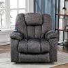 Electric Power Massage Lift Cinema Recliner Velvet Riser Heated Chair Sofa Grey