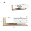 Coffee Table with LED, High-Gloss Tea Table With Drawer Living Room Furniture