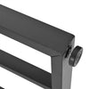 Rectangular Dining Table Kitchen Table w/ White Marble Effect Top and Black Legs