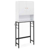 Bathroom Above Toilet Storage Shelf Free Standing Toilet Rack-White