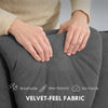 Rocker Swivel Recliner Chair with Footstool Velvet Upholstered Recliner Armchair