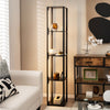 Floor Lamp with Shelves Tall standing Light with 3-Levet Dimmable LED Bulbs