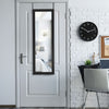 Mirrored Jewelry Cabinet Wall Mounted Hanging Jewelry Armoire Black