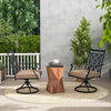 2 PCS Patio Swivel Chairs Outdoor Bistro Dining Chair Set with Soft Cushion
