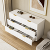 Modern White Chest of Drawers Wide Bedroom Furniture Storage Bedside 6 Drawers