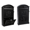 Wall Mount Outdoor Mailbox Lockable Aluminum Mail Letter Post Secure Box Postbox